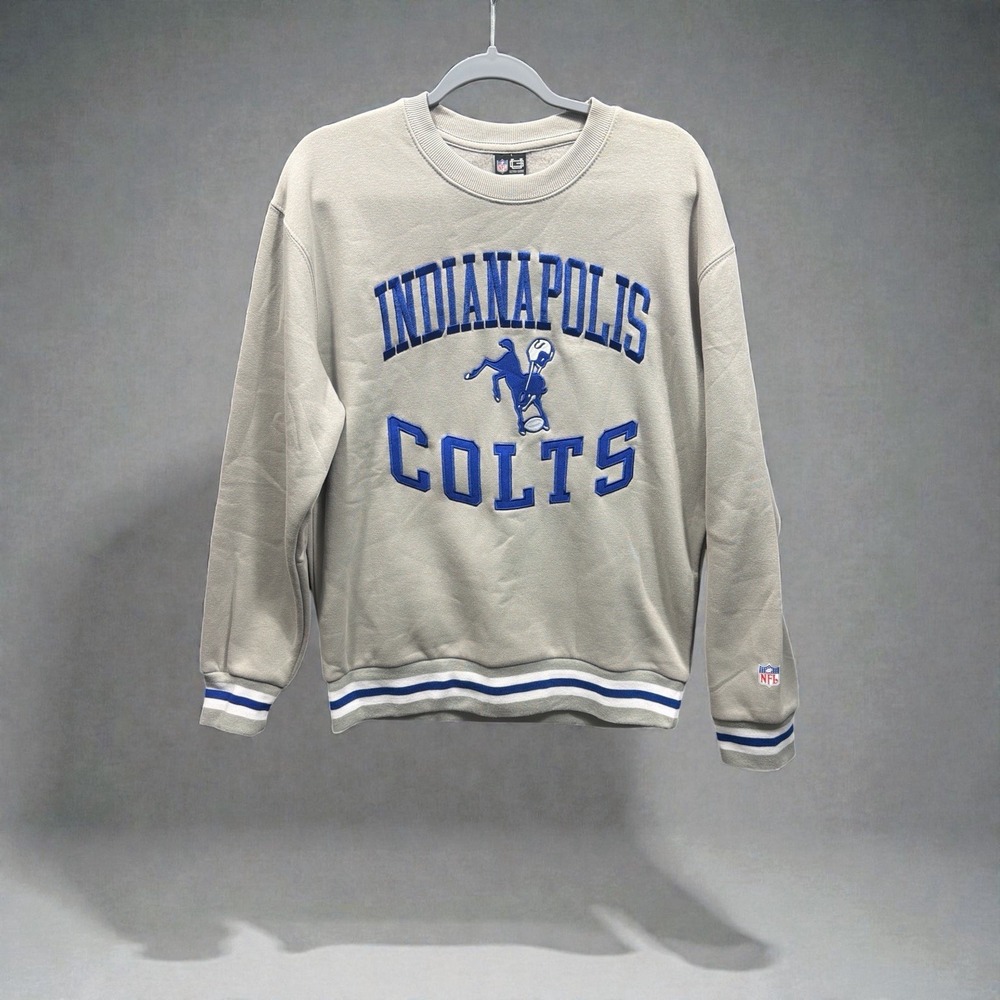 Indianapolis Colts Crewneck Sweatshirt NWT Ultra Game NFL Throwback Retro Logo
